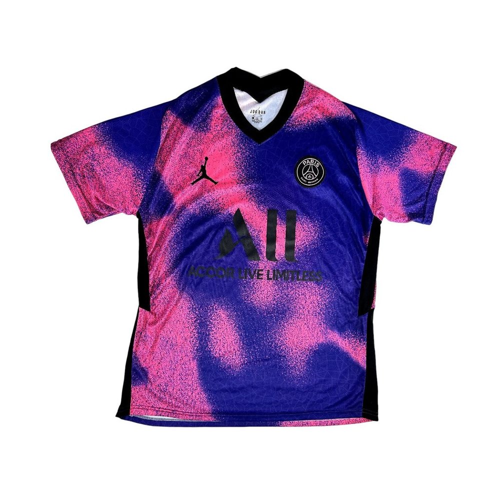 JORDAN x Paris Saint-Germain PSG Jersey ALL Pink Purple Mens Size XL